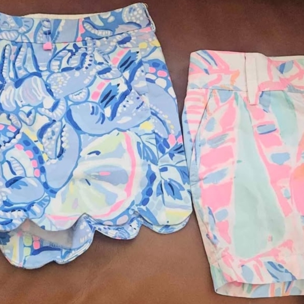 Lily Pulitzer 2 Pairs Of Shorts Fabuloys Conditio